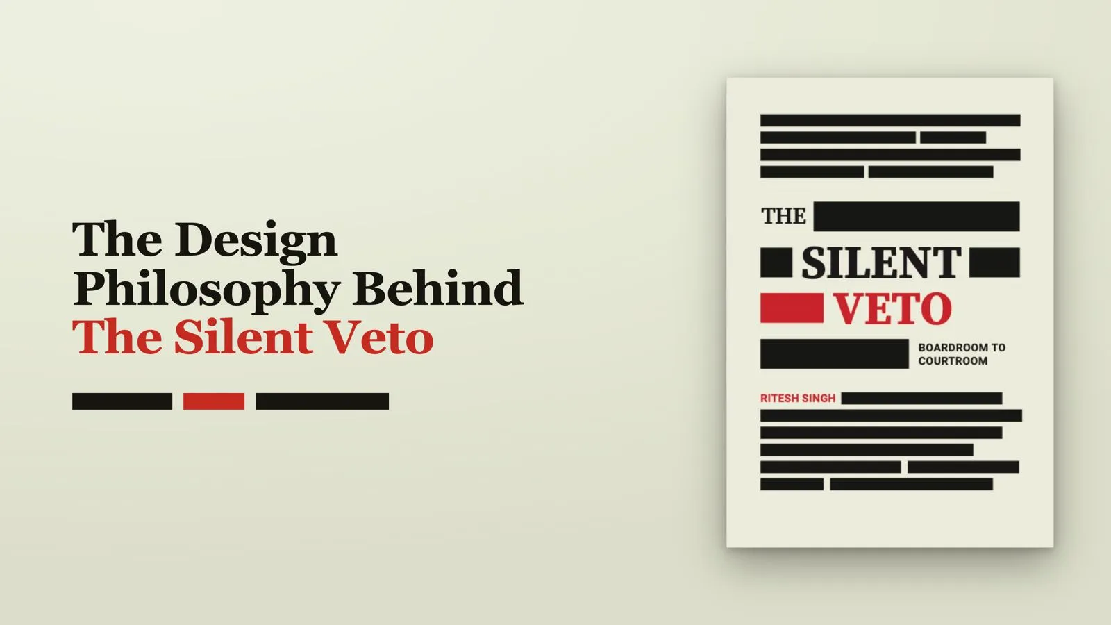 The final published cover of The Silent Veto